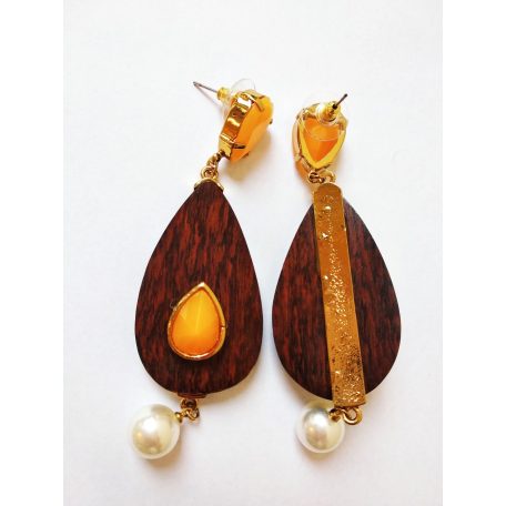 Wooden Earrings Orange